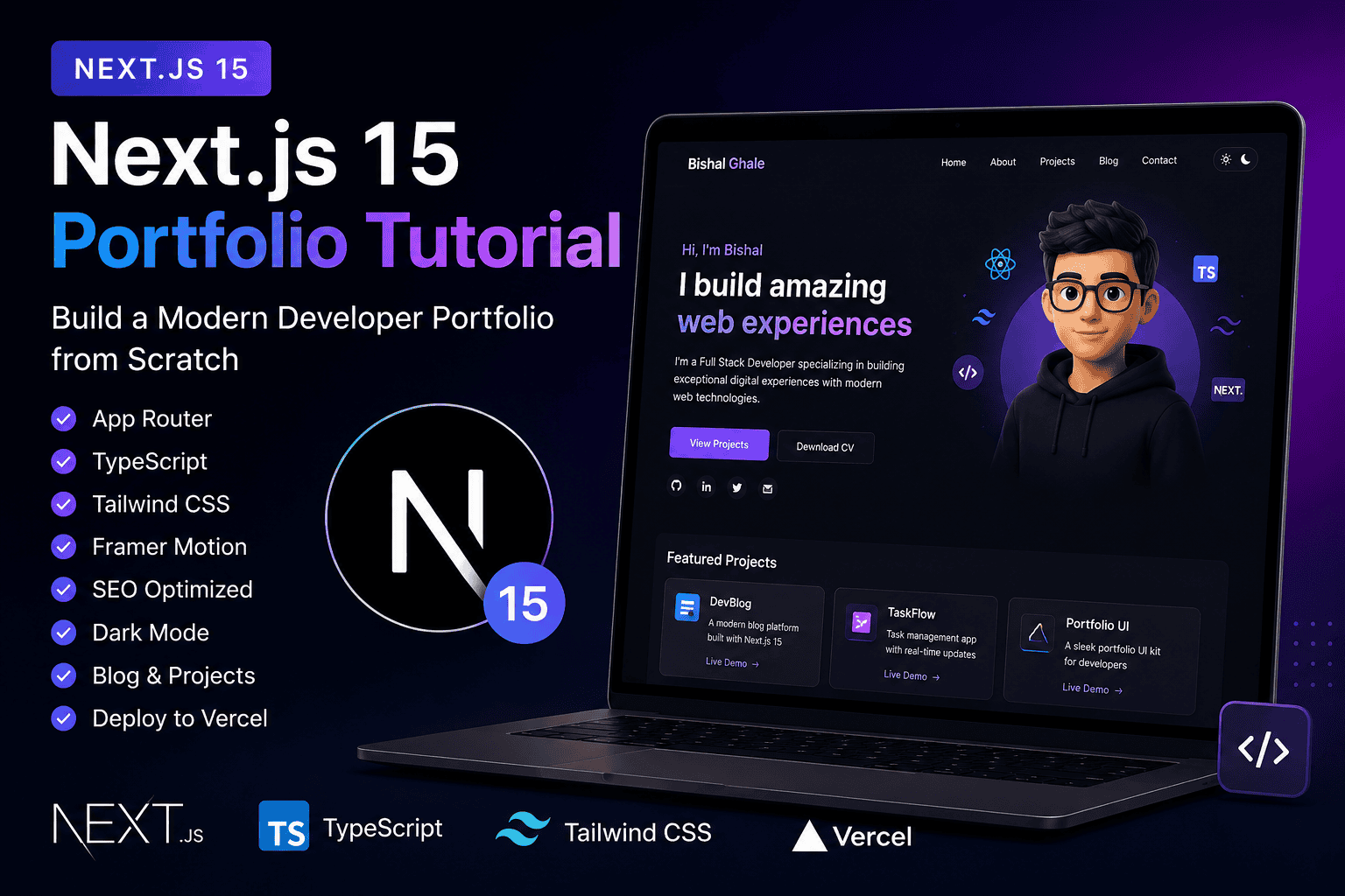 Bishal Ghale | Full-Stack Blog on Next.js, React & Laravel